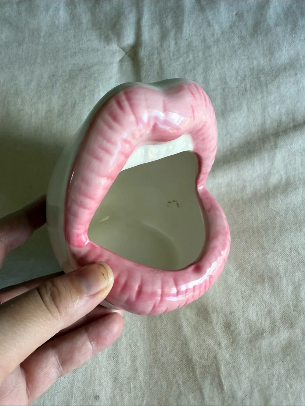 Lip/Mouth Ceramic Lip-Shaped Trinket Dish / plant holder